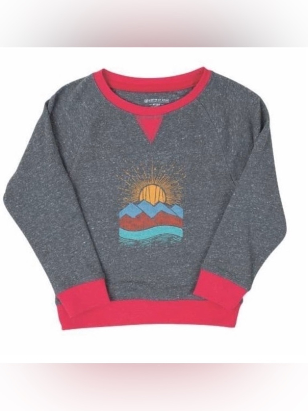 NWT United by Blue Organic Cotton Sweatshirt Graphic Sun Gray boys